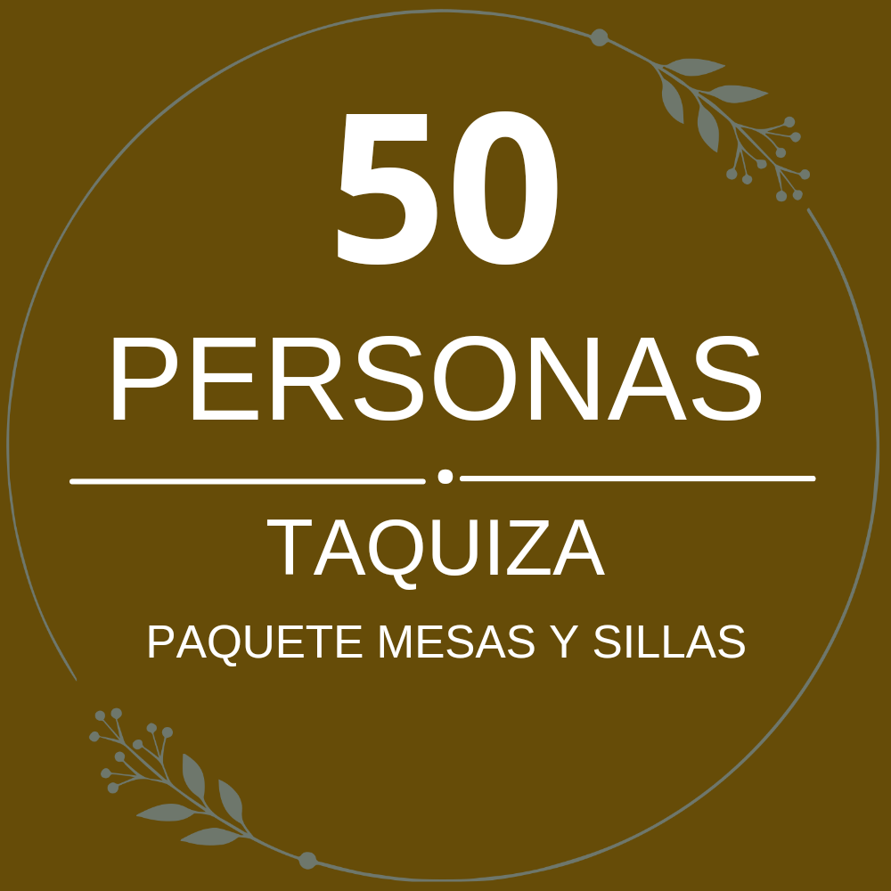 Paquete 50p Mesas y Sillas + Taquiza