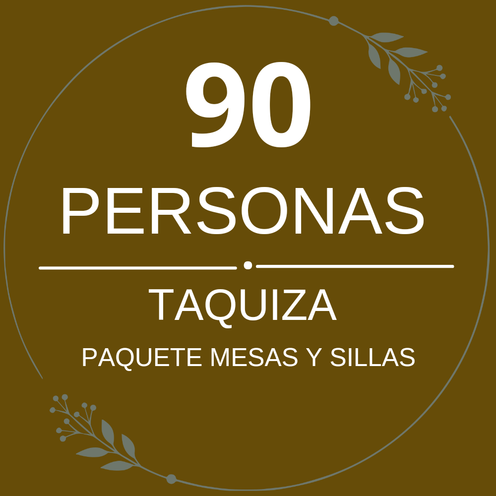 Paquete 90p Mesas y Sillas + Taquiza