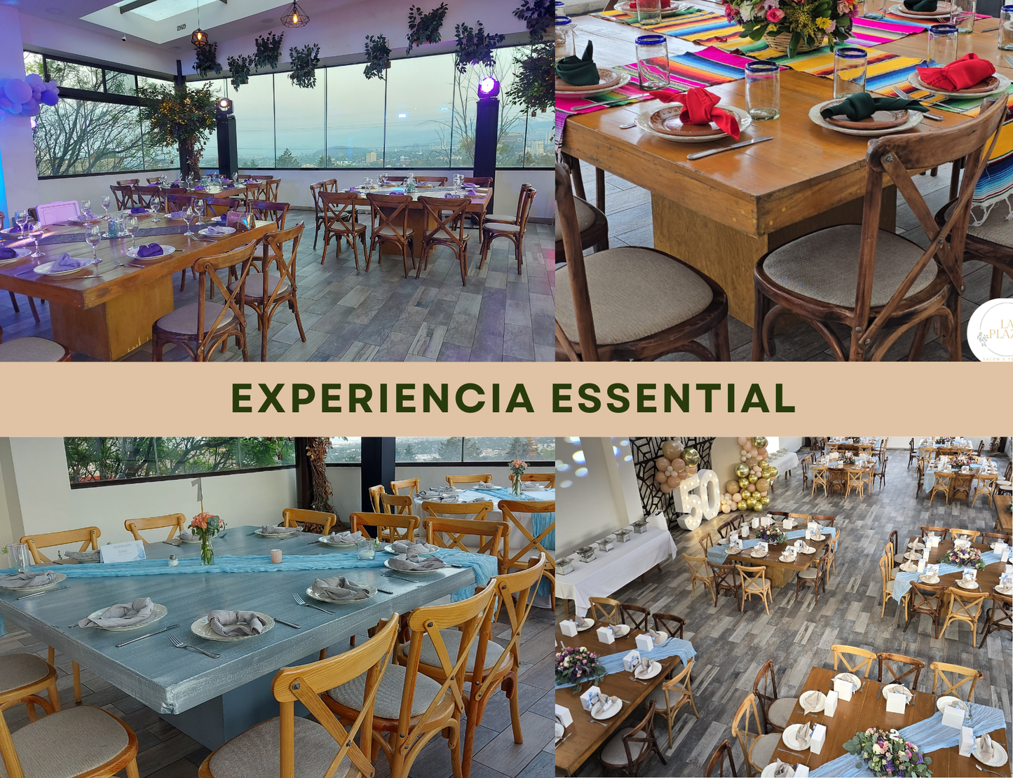 Taquiza de guisados con montaje mesas y sillas