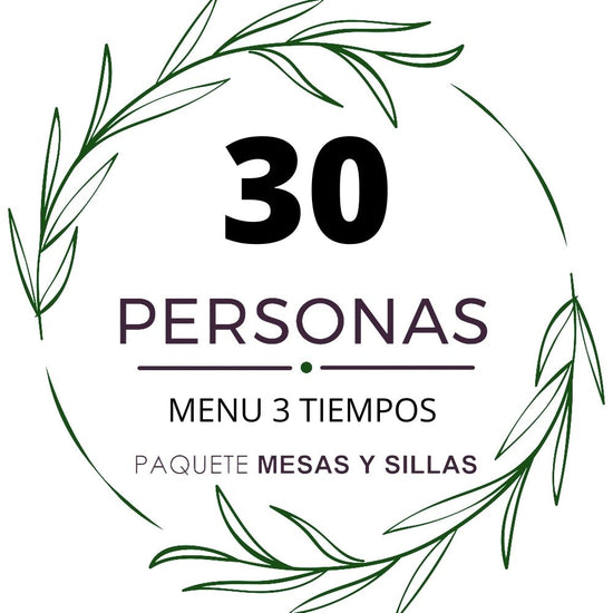 Paquete 30p Menú 3 tiempos