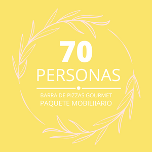 Paquete 70p Mobiliario + Barra de pizzas gourmet